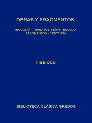 cover image of Obras y fragmentos